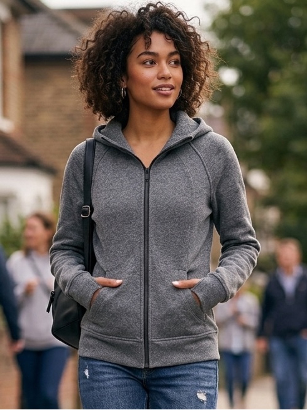 lululemon athletica Gray Full-Zip Hooded Jacket